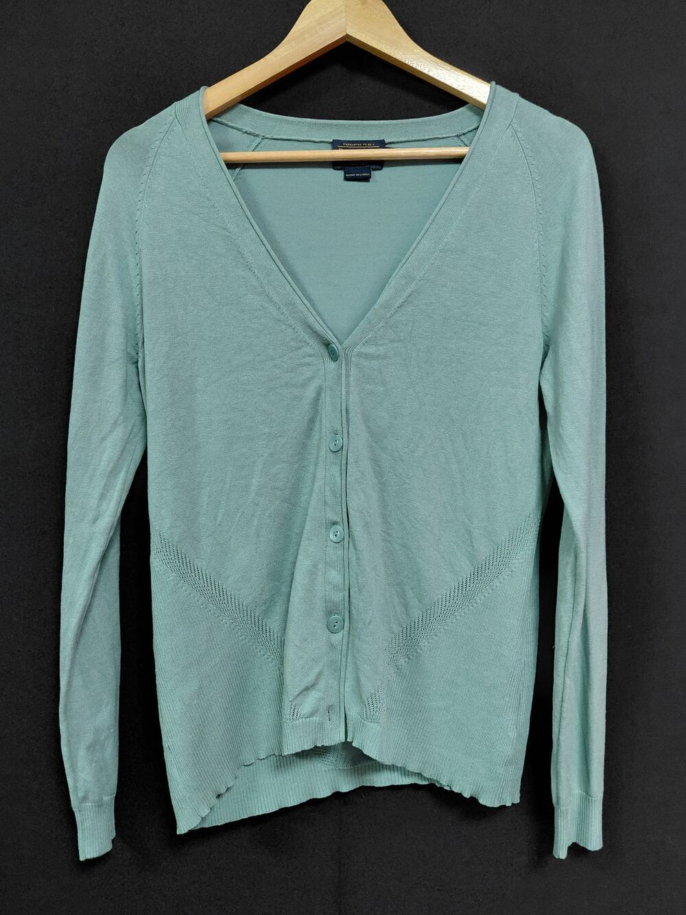 Pendleton Silk Blend Cardigan Sweater Blue Solid Knit Women Size S